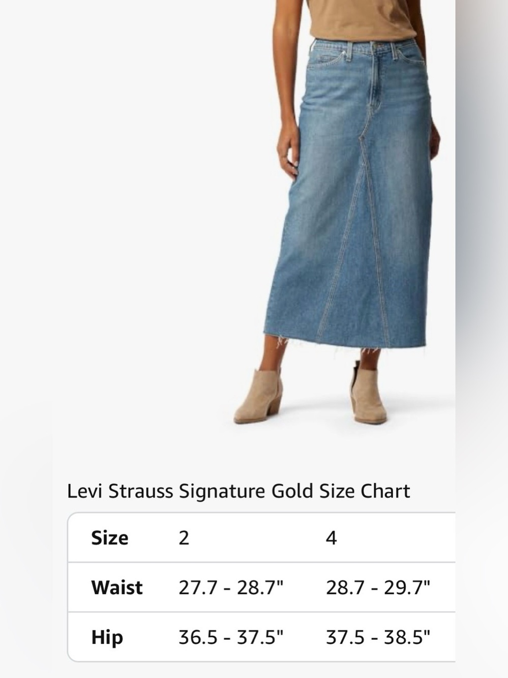NWOT - Signature Heritage by Levi Strauss Light Blue Denim Maxi Skirt